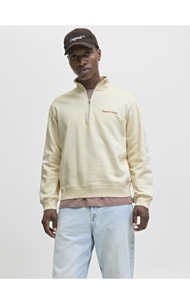 Jack Jones Norrebro Fermuarlı Yaka Relax Fit Erkek Sweat 12282899