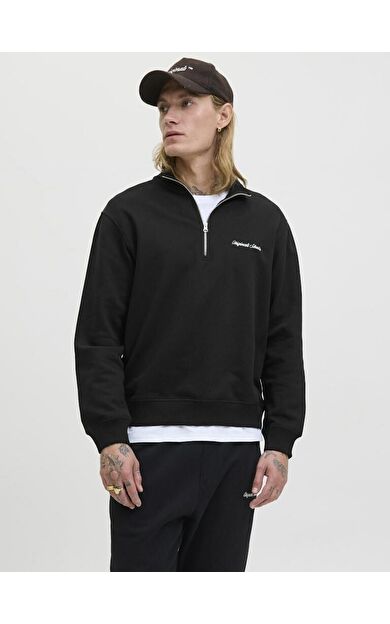 Jack Jones Norrebro Fermuarlı Yaka Relax Fit Erkek Sweat 12282899