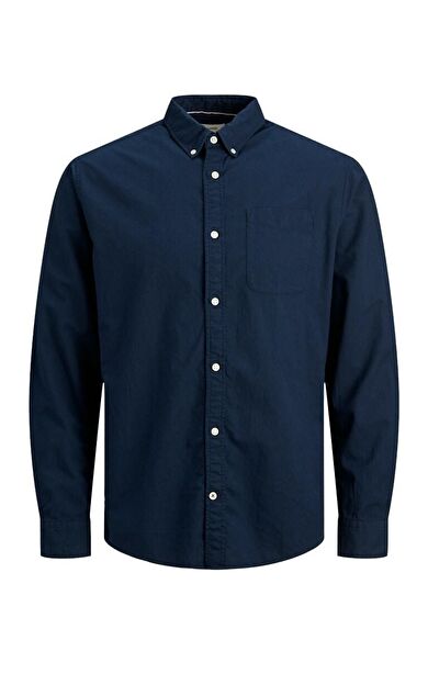 Jack Jones Oxfort Erkek Gömlek 12182486 12182486-Navy Blaze