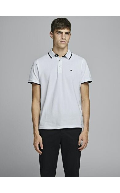 Jack Jones paulos Polo Yaka Erkek Tişört 12136668 12136668-WHİTE