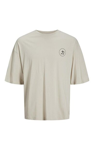 Jack Jones Ragon Erkek Tişört 12273504 12273504-Moonbeam