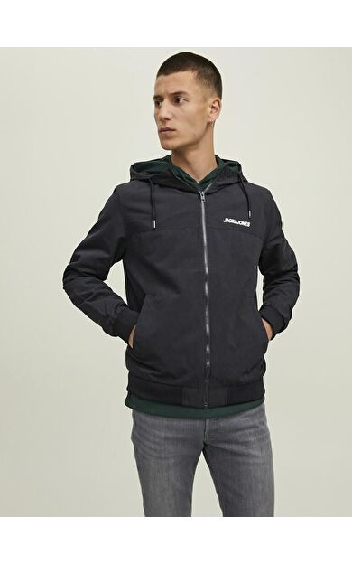 Jack Jones Rush Hood Bomber Erkek Ceket 12200208 12200208-Black