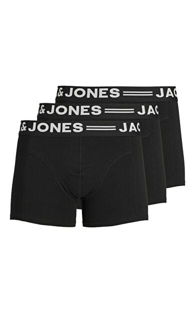 Jack Jones Sense 3 Lü Paket  Erkek Boxer 12081832 12081832-Black Wais