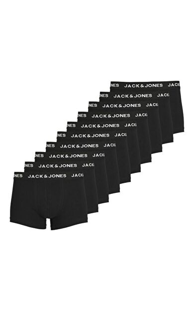 Jack Jones Solıd 10 Lu Paket Erkek Boxer 12189937 12189937-Black
