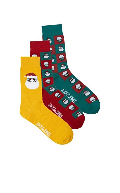 Jack Jones Square Santa 3 Lü Paket Erkek Çorap 12246143