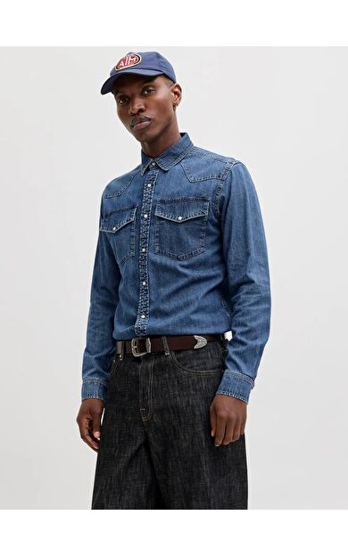Jack Jones Western Erkek Jean Gömlek 12289219