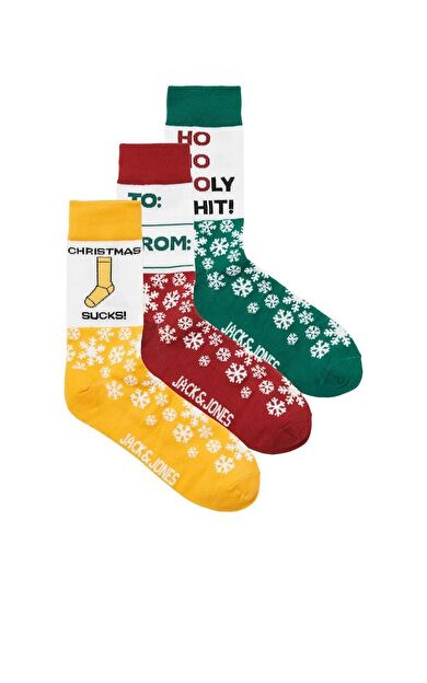 Jack Jones Xmas Gıft 3 Lü paket Erkek Çorap 12246162