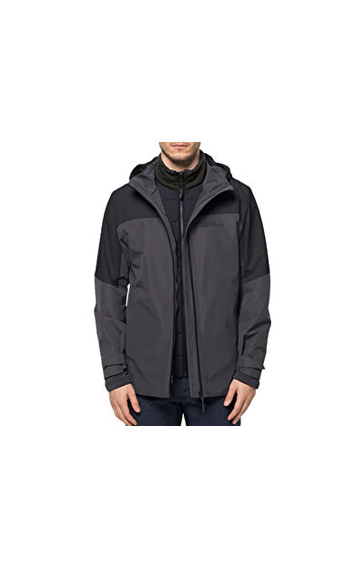 Jack Wolfskin Glaabach 3in1 Jkt Erkek Outdoor Montu 1115291-6000 Gri