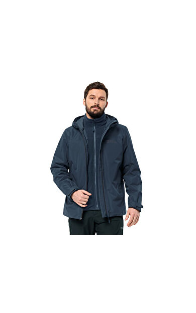 Jack Wolfskin Taubenberg 3In1 Jkt M Erkek Outdoor Montu 1115311-1010 Lacivert