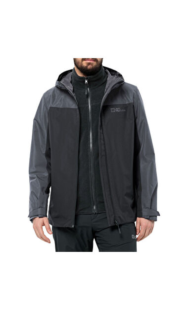 Jack Wolfskin 1115311-6001 Taubenberg 3IN1 Jkt M Erkek Outdoor Mont