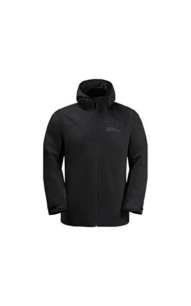 Jack Wolfskin Taubenberg 3in1 Jkt M Erkek Outdoor Montu 1115311-6001 Siyah