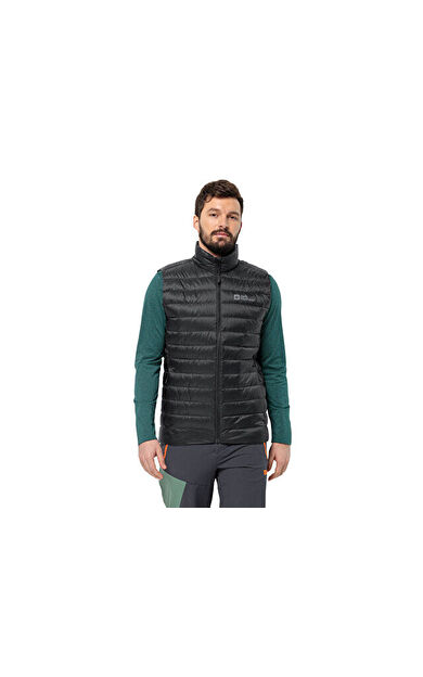 Jack Wolfskin Pilvi Down Vest M Erkek Günlük Yelek 1207711-6000 Siyah