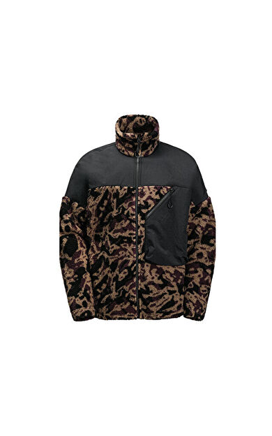 Jack Wolfskin Maarweg Print Jkt Erkek Outdoor Peluş Ceket 1711231-8889 Siyah
