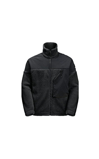 Jack Wolfskin Maarweg Jkt Unisex Outdoor Peluş Ceket 1711241-6502 Siyah