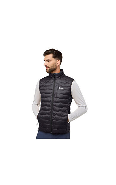 Jack Wolfskin Passamani Down Vest M Erkek Günlük Yelek A61840-635 Siyah