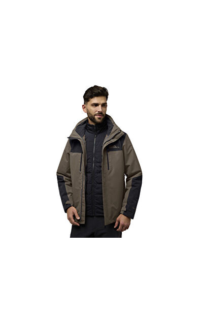 Jack Wolfskin Jasper 3In1 Jkt M Erkek Outdoor Montu A61858-5719 Haki