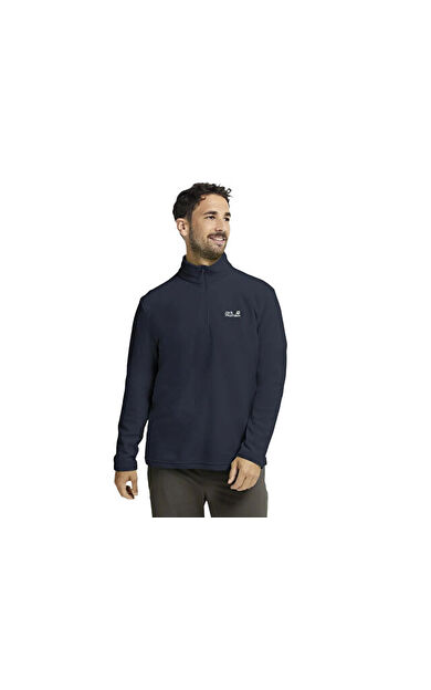 Jack Wolfskin TAUNUS 100 HZ M Erkek Outdoor Çeyrek Fermuarlı Polar Üst A65798-C0412 Lacivert