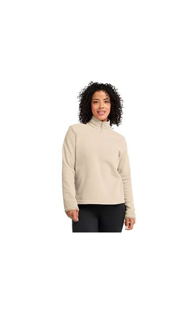 Jack Wolfskin TAUNUS 100 HZ W Kadın Outdoor Çeyrek Fermuarlı Polar Üst A65801-A0084 Bej