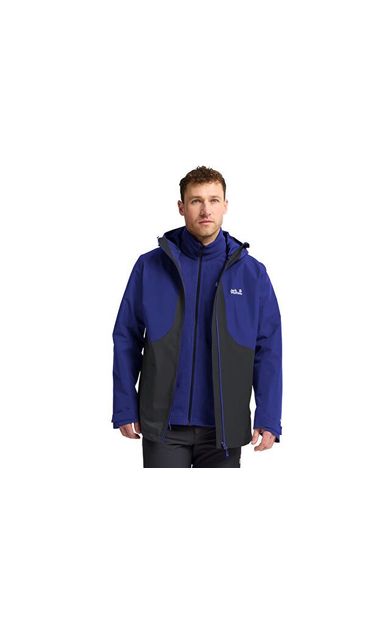 Jack Wolfskin STONETRAIL 3IN1 JKT M Erkek Outdoor Montu (3'Ü 1 Arada) A66291-285 Siyah