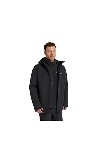 Jack Wolfskin STONETRAIL 3IN1 JKT M Erkek Outdoor Montu (3'Ü 1 Arada) A66291-6000 Siyah