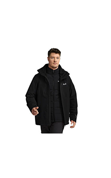 Jack Wolfskin JASPER PRO 3IN1 JKT M Erkek Outdoor Montu (3'Ü 1 Arada) A66293-6000 Siyah