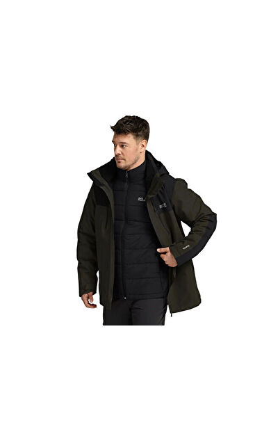Jack Wolfskin JASPER PRO 3IN1 JKT M Erkek Outdoor Montu (3'Ü 1 Arada) A66293-E0205 Yeşil