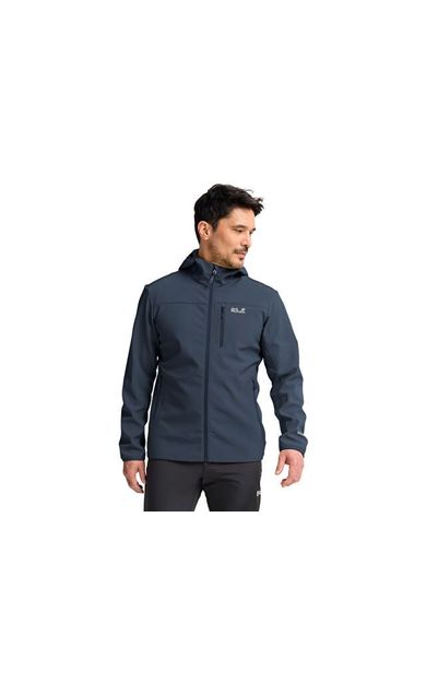 Jack Wolfskin WILD WINDS HOODED JKT M Erkek Outdoor Ceket A66308-C0412 Lacivert