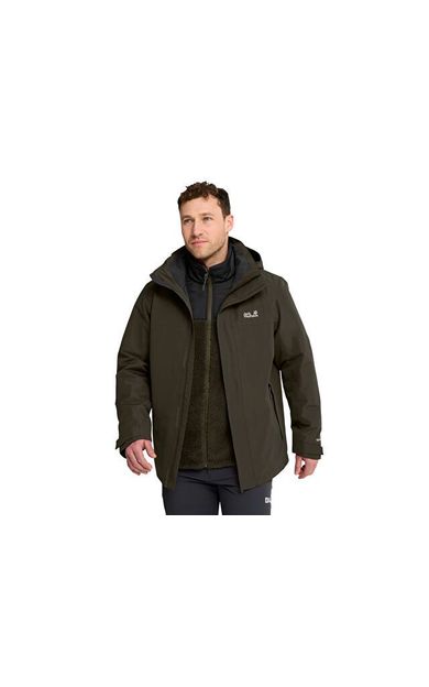 Jack Wolfskin STONELITE 3IN1 JKT M Erkek Outdoor Montu (3'Ü 1 Arada) A66473-E0205 Yeşil
