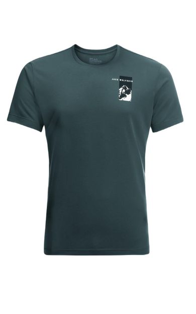 Jack Wolfskin 1809941 Vonnan S/S Graphic T M Erkek Tişört 1809941-109