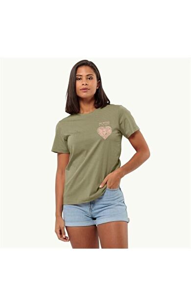 Jack Wolfskin Discover Heart T W Kadın Tişört 1809701