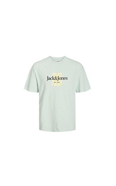 Jack&Jones Erkek T-Shirt Jorlafayette Brandıng Tee Ss Crew Nec Ln 12250436-Skylight