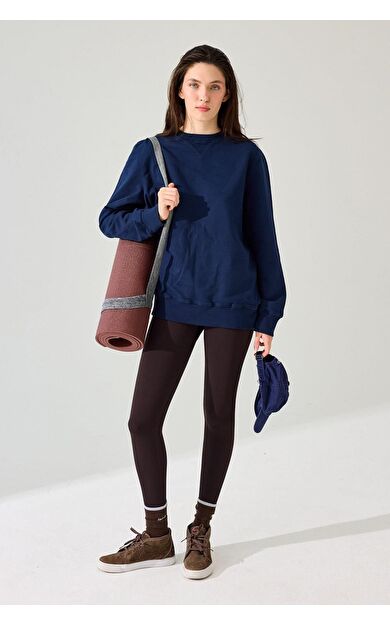 Jerf Holly Petek Desenli Yüksek Bel Tayt Acı Kahve