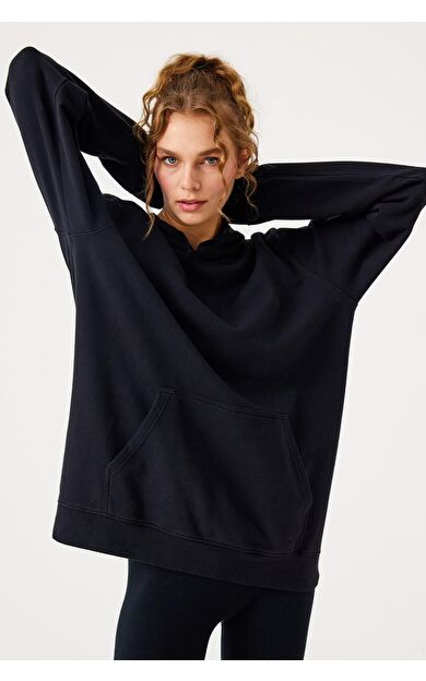 Jerf Lydney Unisex Kapüşonlu Sweatshirt Siyah