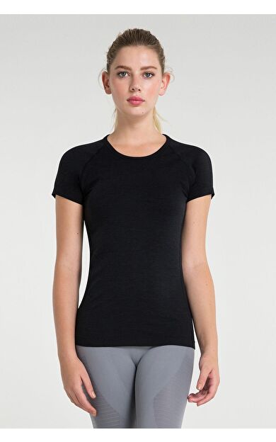 Jerf Pasto Bisiklet Yaka Ultra Hafif T-Shirt Siyah