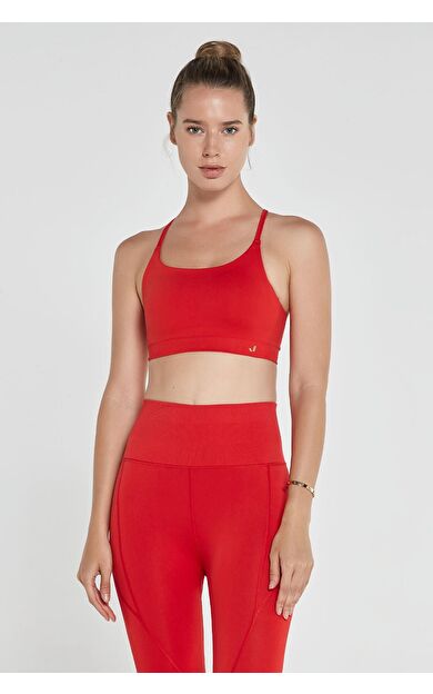 Jerf Pine Ayarlanabilir İnce Askılı Bra Kırmızı