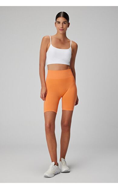 Jerf Vella Yüksek Bel Konfor Biker Tayt Turuncu