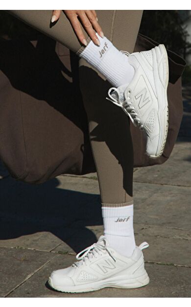 Pure Harmony Socks Beyaz_Kahverengi