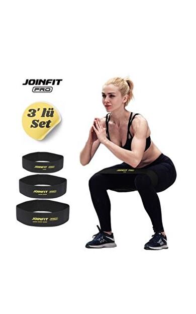JOINFIT Pro Hip Aerobik Ve Egzersiz Bandı Siyah 3 Adet