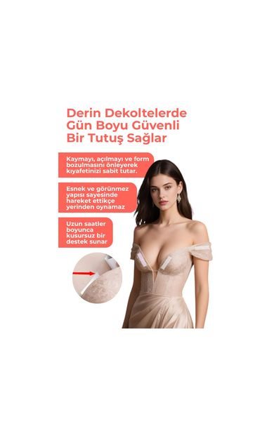 Juene Çift Taraflı Dekolte Bandı