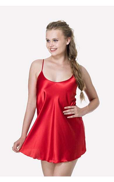 JUMELLES Kırmızı Saten Gecelik