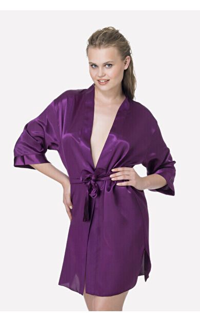 JUMELLES Mor Saten Kısa Sabahlık