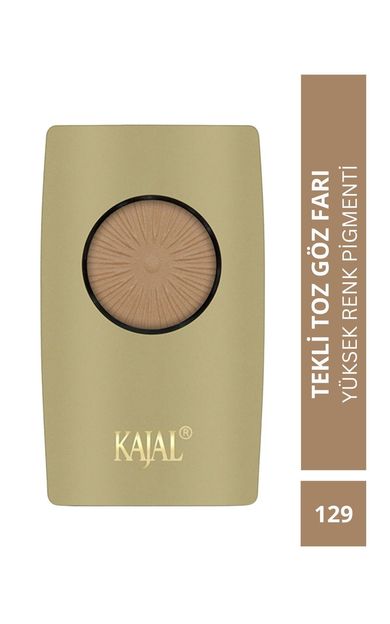 KAJAL Yüksek Renk Pigmentasyonlu Tekli Toz Göz Farı Açık Kahverengi - No: 129 Açık Kahverengi