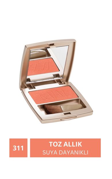 KAJAL Suya Dayanıklı Blusher Toz Allık Somon No: 311 Somon