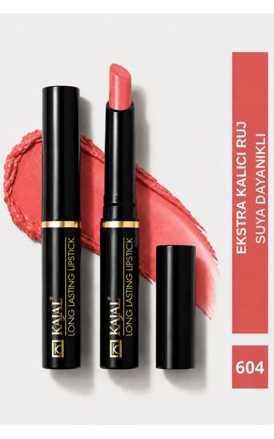 KAJAL Uzun Süre Kalıcı Ruj &amp; Long Lasting Lipstick No:604 Açık Mercan