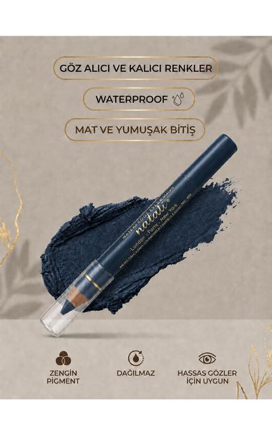 KAJAL Natali Waterproof Göz Kalemi ve Göz Farı No: 453 Simli Lacivert