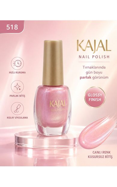KAJAL Oje - Nail Polish - No: 518 Toz Pembe