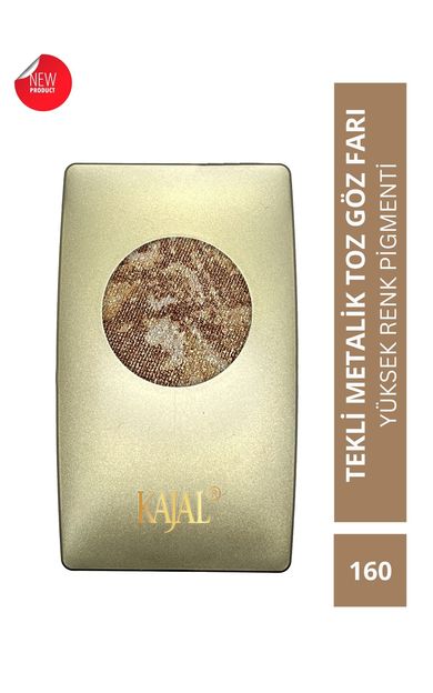 KAJAL Metalik Altın, Işıltılı Toz Göz Farı -Metallic Gold Eyeshadow No:160 Gold