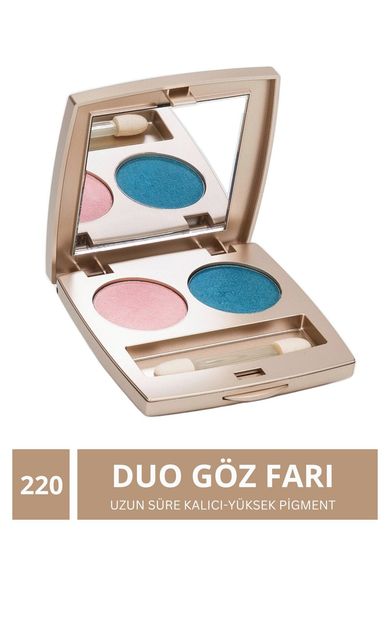 KAJAL Shimmer İkili Toz Göz Farı Pembe-Turkuaz No: 220 Pembe-Turkuaz