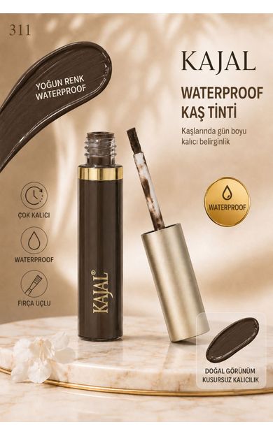 KAJAL Fırça Uçlu Waterproof Kaş Tinti No:311 Dark Mocha