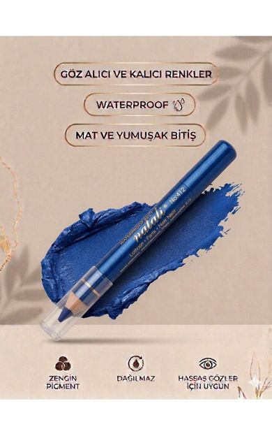 KAJAL Natali Waterproof Göz Kalemi ve Göz Farı No: 478 Lacivert